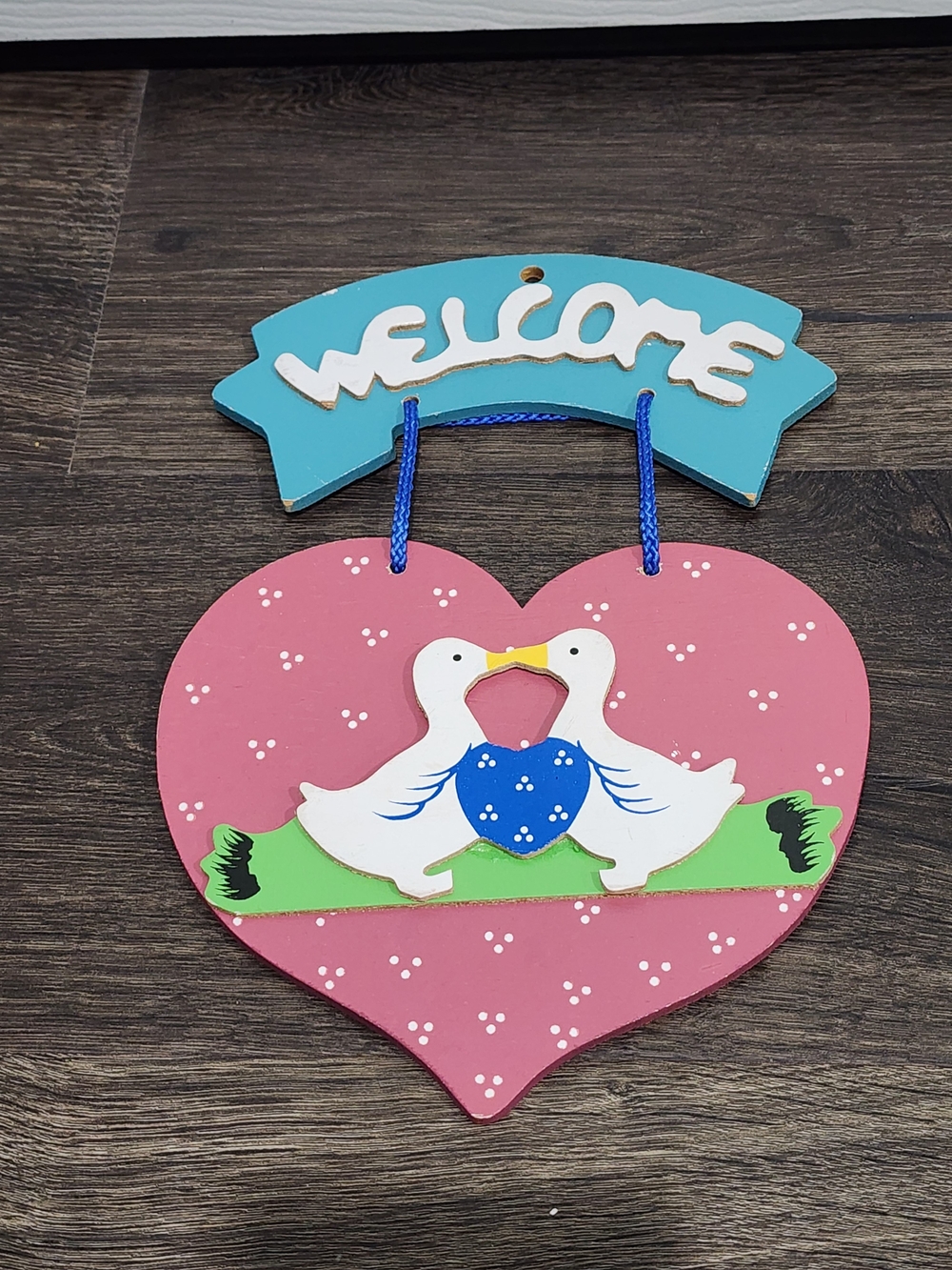 Welcome Heart Goose Wall Sign